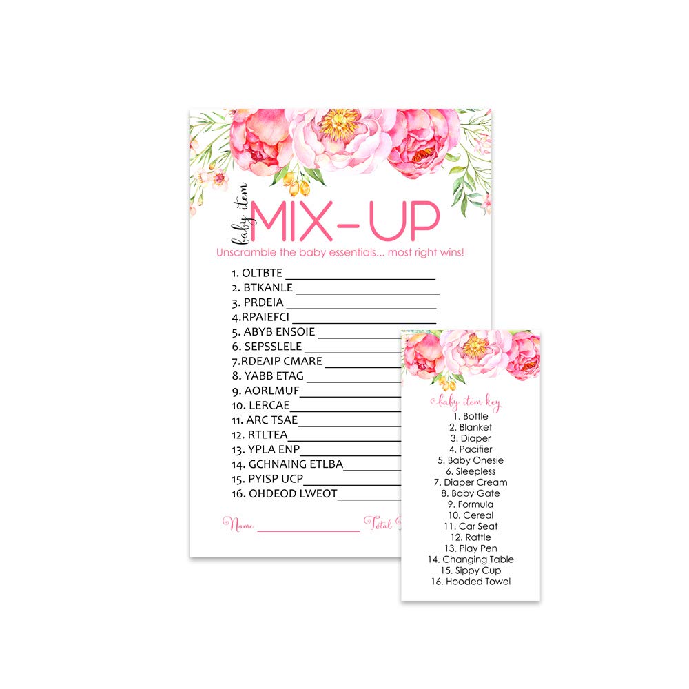 Free Printable Baby Shower Word Scramble Game