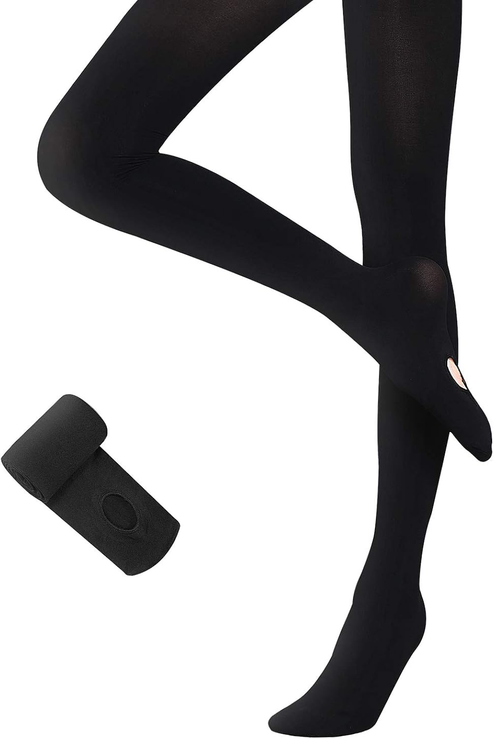 HETH Ballet Tights for Girls Toddler Ultra Soft Dance Ballet Convertible Tights With Holes: Clothing