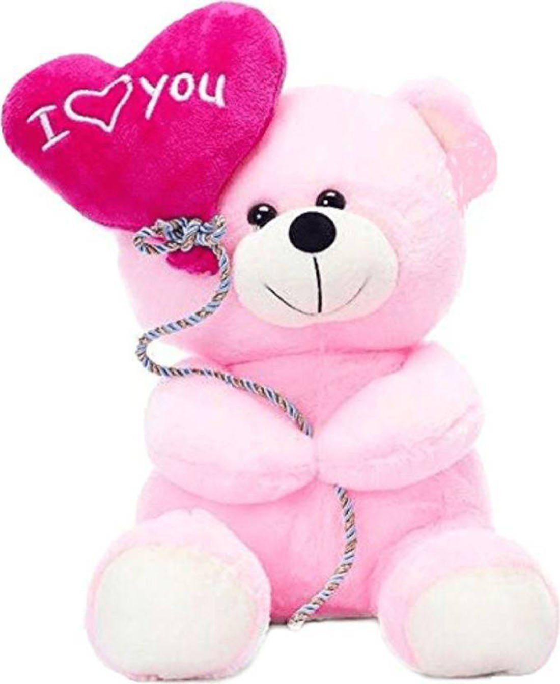 Fun Joy Cute Soft Pink Teddy Bear With Heart Balloon I Love You 30 Cm Pink Amazon In Bags Wallets Luggage