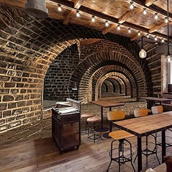BZDHWWH Bar Wohnkultur Tapeten 3D Hd Untertage Tunnel Fototapete Wandbild Wohnzimmer Schlafzimmer Seidentapete Für Weihnachte