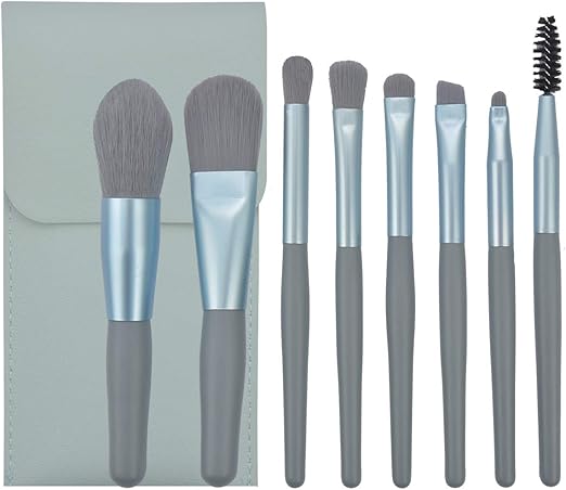 Amazon メイクブラシ 8本セット メイクブラシセット 化粧筆 化粧ブラシ 非常に柔らかく人気のあるメイクブラシセットは敏感な肌に適しており 専用収納ケース付き 定番商品 持ち運びが簡単です 青い Hal メイクアップブラシ 通販