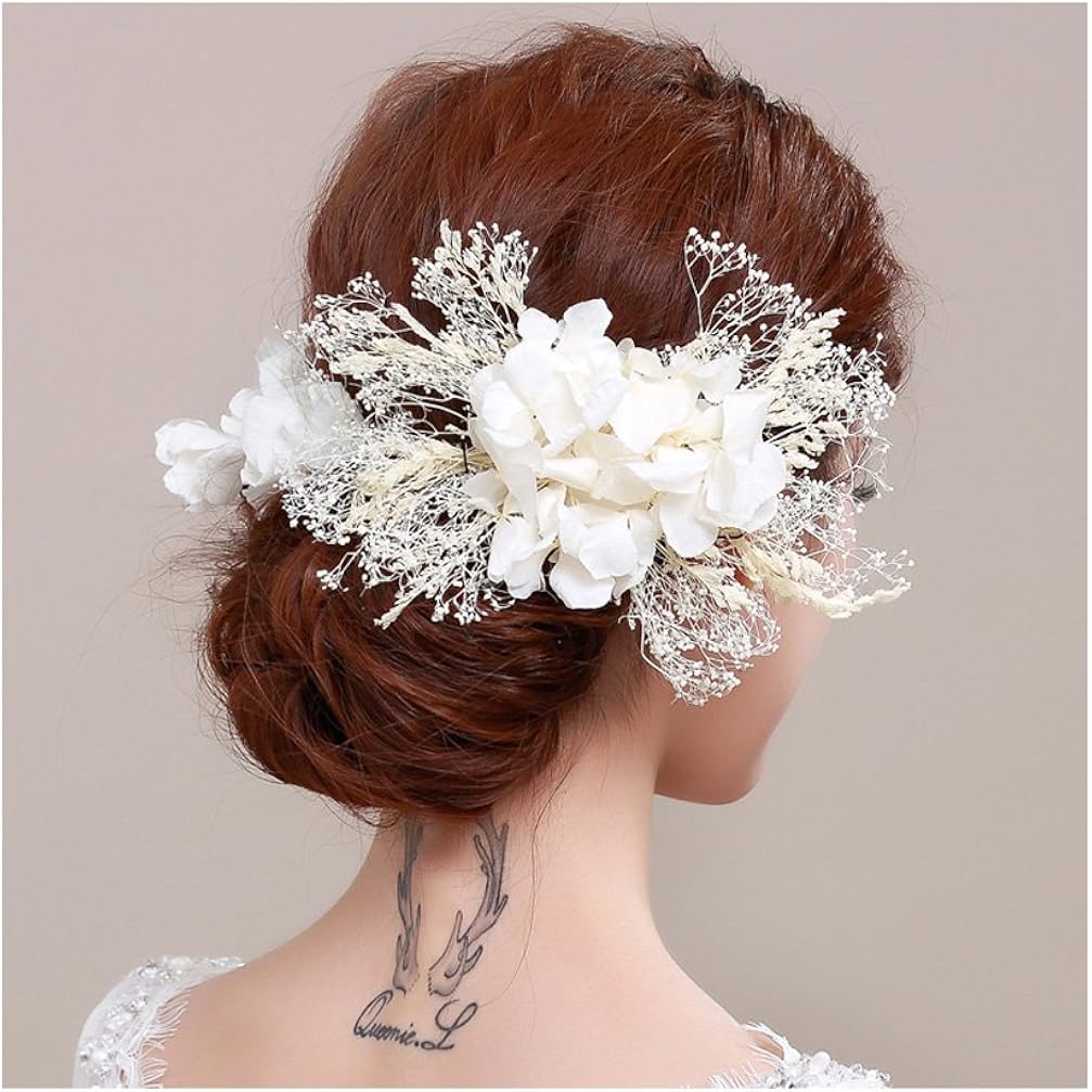 Amazon Co Jp M M K 髪飾り 生花風 和装 ウェディング ヘッドドレス ホワイト 成人式 かんざし フラワー 花嫁アクセサ リー ブライダル 結婚お祝い 二次会プレゼント パーティー 写真撮影 Chh04 服 ファッション小物