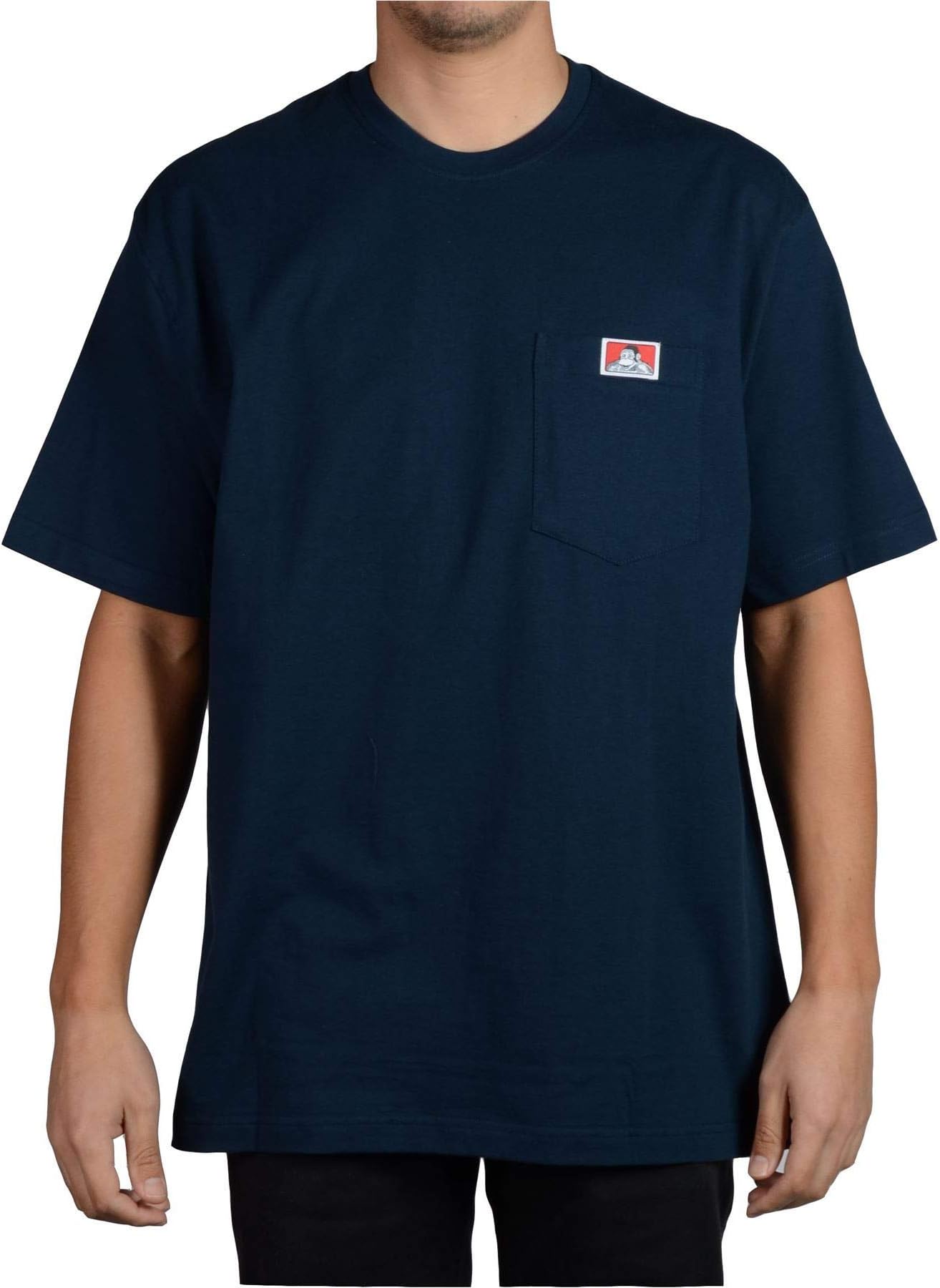 Ben Davis Men's Classic Label Short Sleeve Heavy Duty T-Shirt