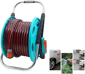 Jardín Almacenamiento de la Manguera Carrito Conjunto 4 Puntos Prueba