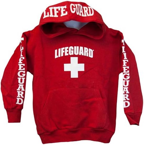 red lifeguard hoodie