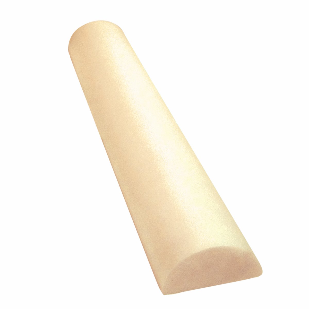 CanDo Full-Skin White PE Foam Roller For Muscle Restoration, Massage Therapy, Sport Recovery, And Physical Therapy. Beige, 6" x 12", Half-Round (30-2333): Industrial & Scientific