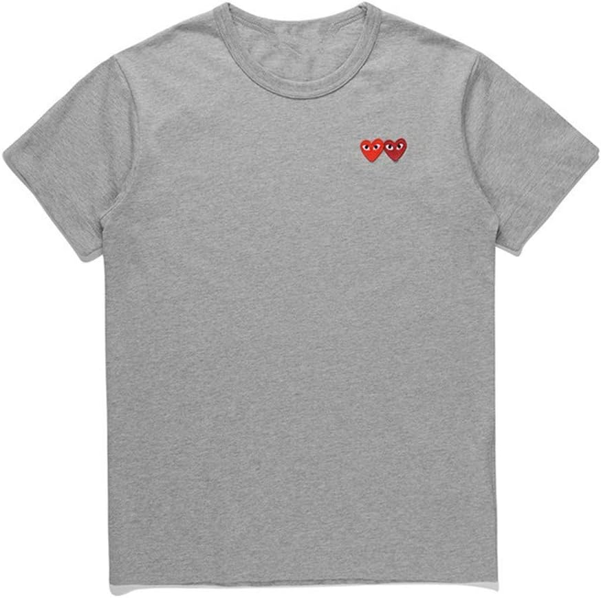 Fxxko Comme des Garcons Play T-Shirt Heart Women Men's Short-Sleeved red Hearts