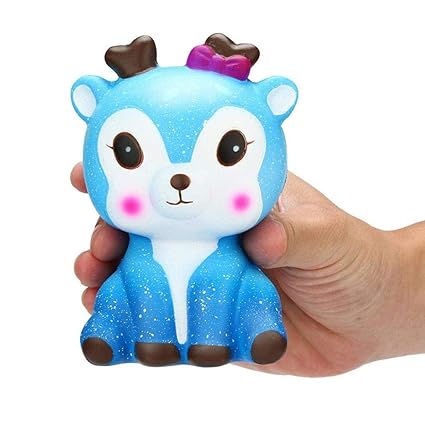 ThreeCat Cool Squishies Deer Toy Stress Relief Squishy Funny, Decompression, Anxiety Relieving Squeeze Toys