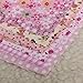 KINGSO 8PCS Cotton Fabric Bundles Quilting Sewing Patchwork Cloths DIY Craft 19.7x19.7inch Pink Series