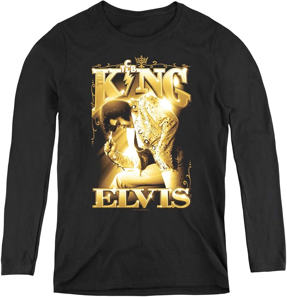 Elvis Presley The King Adult Long Sleeve TShirt for Women