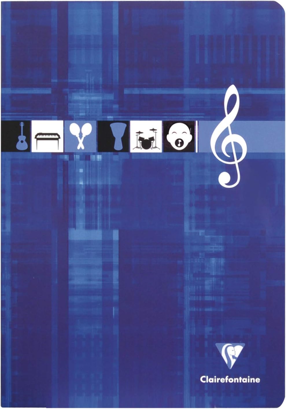 Clairefontaine 3137C Stapled Notebook of Music and Songs A4 21x29,7cm, 96 Pages Seyes Ruled and Staves w/ Lines