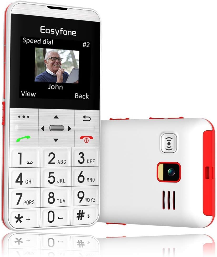 Easyfone PrimeA7 GPS Big Button Senior Mobile Phone, Hearing Aid Compatible EasytoUse Sim