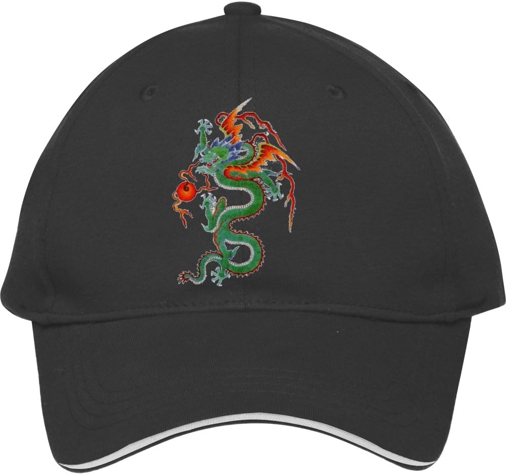 New Fashion Chinese Dragon Green And Red Baseball Cap Snapback Hat Male/female Cotton