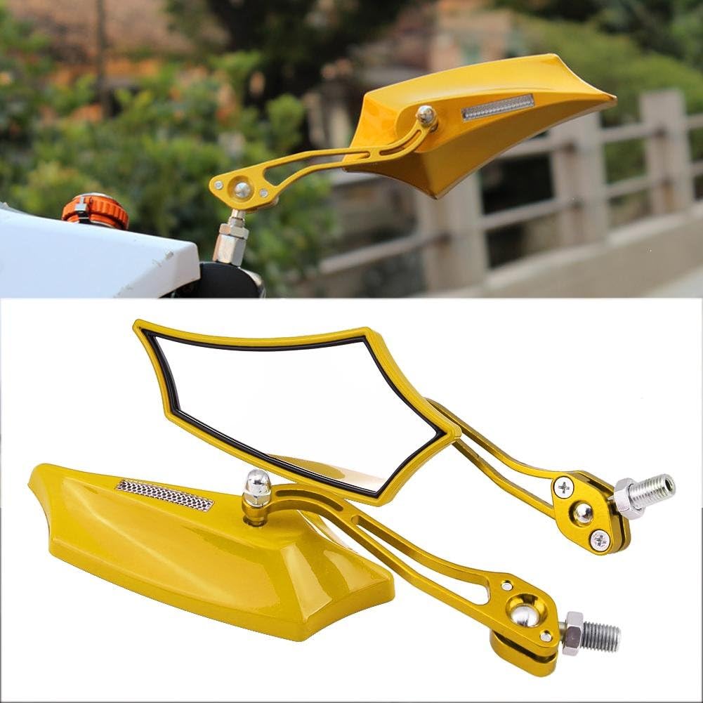 1 Paire de r/&eacute;troviseurs lat/&eacute;raux en Alliage daluminium CNC Scooter Or Alliage daluminium de 10 mm R/&eacute;troviseurs Moto 8 mm
