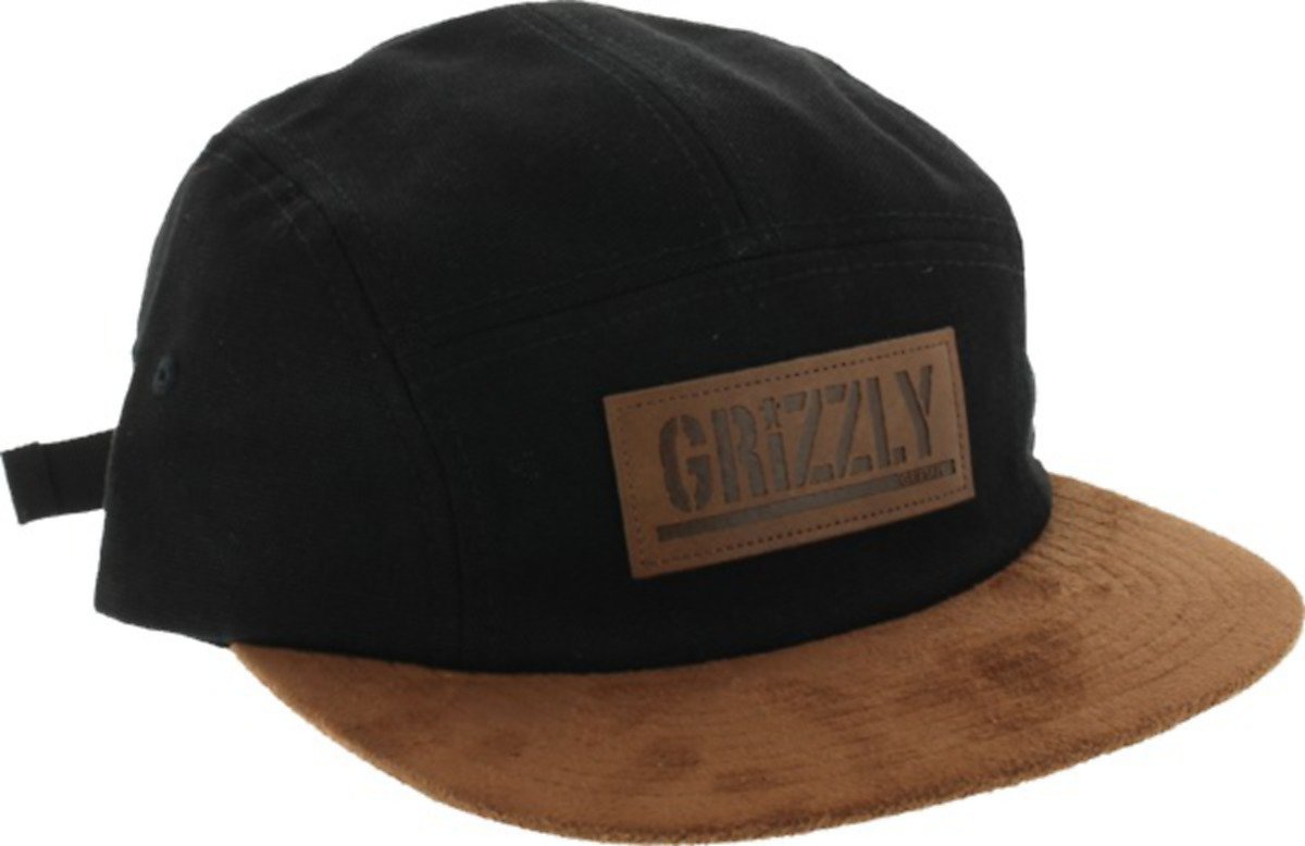 Grizzly Stamp Print 5 Panel Camp Black 