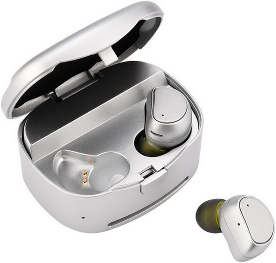 FeliSun Truly Wireless Bluetooth Earbuds Headset - Mini Invisible Ture Wireless Stereo Headphones With 450mAh Portable Charging Case, Hands Free Calling and Crystal Clear Sound (Twins)
