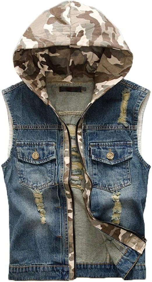 Men's Denim Vest Sleeveless Modern Slim Jacket Men's Casual Jeans Denim