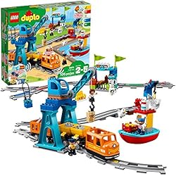 LEGO DUPLO Cargo Train 10875 Battery-Operated Building Blocks Set, Best Engineering and STEM Toy for Toddlers (105 Pieces) (Amazon Exclusive)