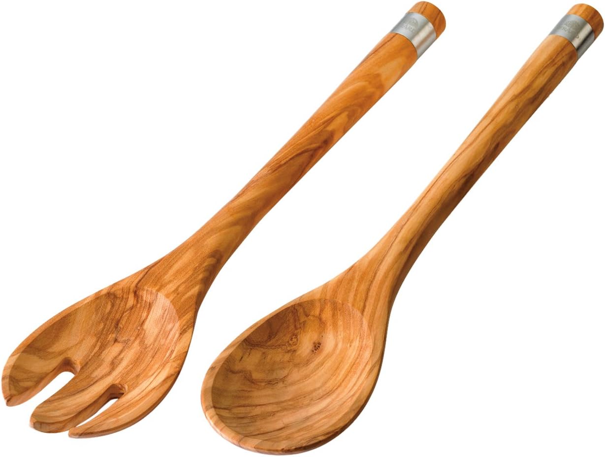 Berard Acero Salad Server Set Salad Servers Wood Salad