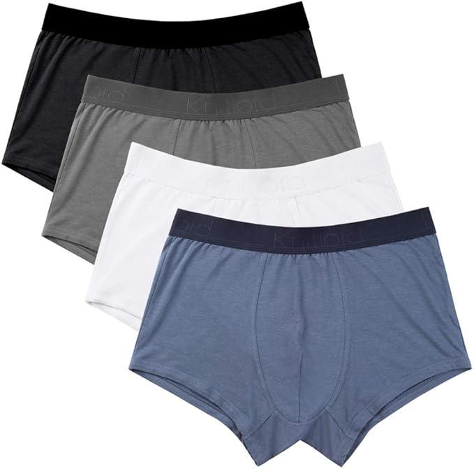 Knitlord Men's Bamboo Cotton Underwear Trunks Soft Breathable Boxer