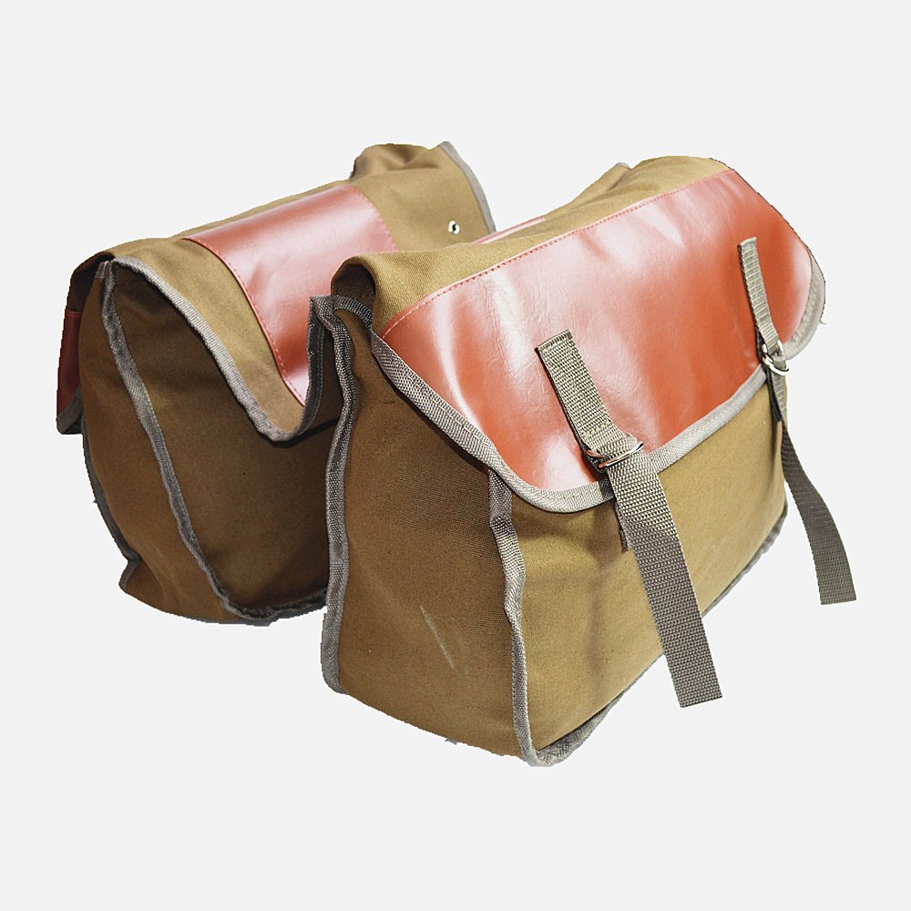 Bicycle Saddle Bag for Mountain Cycling COCO Canvas Bike Panniers Bag Multi Function Bicycle