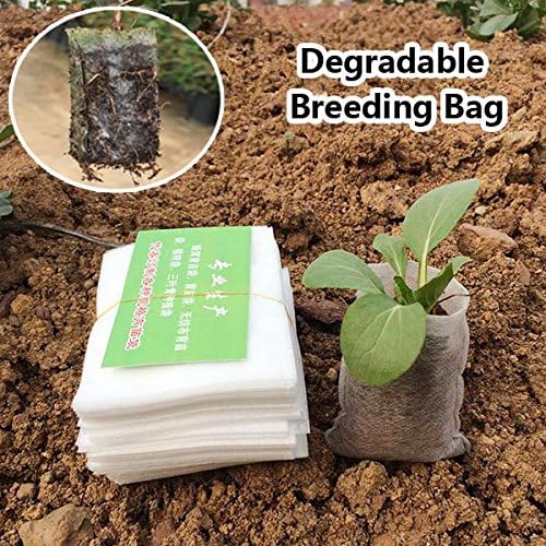 Chinis Honana HG-GP 100pcs Non-woven Fabrics Plants Seedling Bags Degradable Breeding Bag