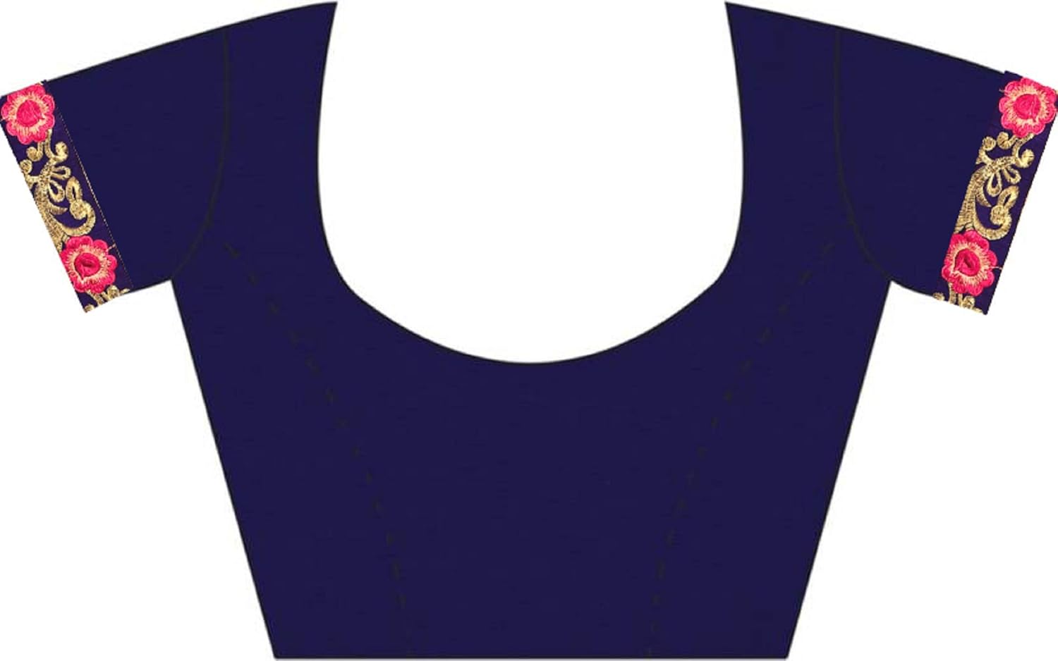 kuki women's georgette saree (black & pink)