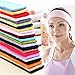 Eldwviz 10pcs/lot 10 Color Women Men Sports Headband Hair Band Stretchy Sweatbands Yoga Gym Hair Head Band for Ladies Gift
