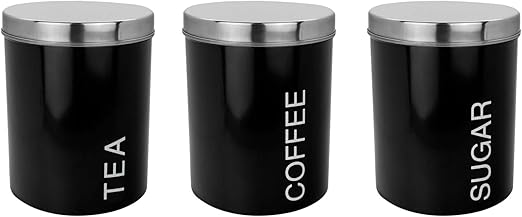 contemporary tea coffee sugar canisters