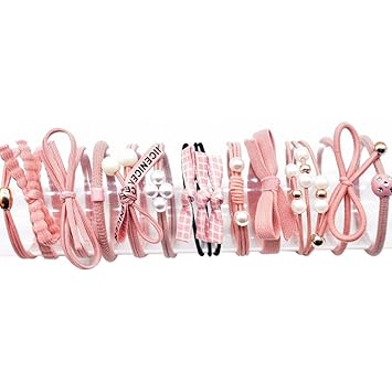 Lurrose 12pcs Cute Stretch Hair Ties Elastic Adorable Simple Fresh