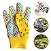 PROMEDIX P Kids Garden Gloves 3-6 Years Old Children Gardening Gloves Cotton Comfortable Bright Color, 2- Pair Pack