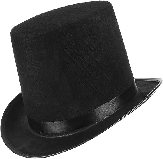 EOZY Men's Women's High Hat Adult Hat with Satin Ribbon Top Hat Party