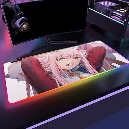 Amazon Rgbマウスパッドアニメdarlinginfranxxゲーミングマウスパッド大型led照明マウスパッドコンピューターデスクマットバックライト付き900x400x4mma Jjygest マウスパッド 通販