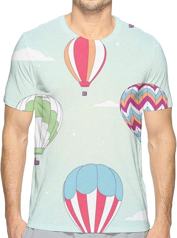 Amazon Co Jp Tシャツ 風船柄 緑 メンズ 半袖 服 メンズ 夏 カジュアル ファッション 丸襟 柔らかい 快適 服 ファッション小物