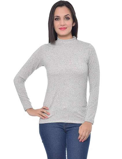 Womens's Viscose Spandex Top(Black Neps, XS-4XL)