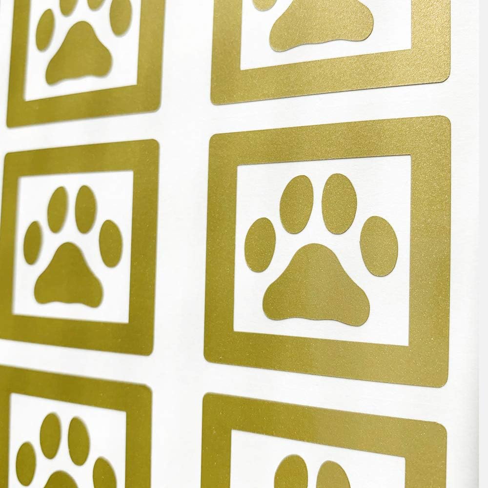 Amazon Co Jp Nc Smile 犬 猫 肉球 足跡 カッティング ステッカー ワンポイント マーク 6枚 Bタイプ ゴールド おもちゃ