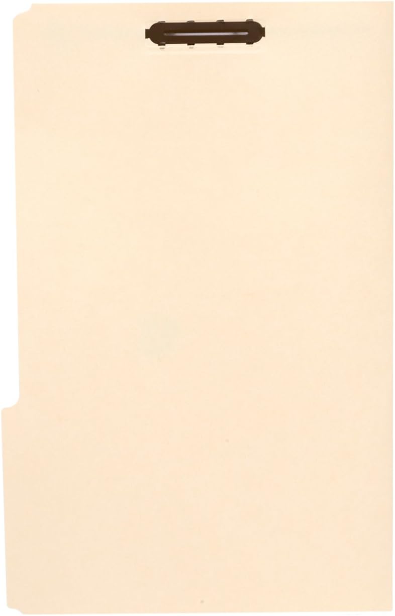 50 Legal Size 1/3 Cut Fastener File Folders - Reinforced Top Tab - Durable 2 Prongs Designed to Organize Standard Legal and Medical Files, Law Office Reports - Legal Size, Manila, 50 Pack : Office Products