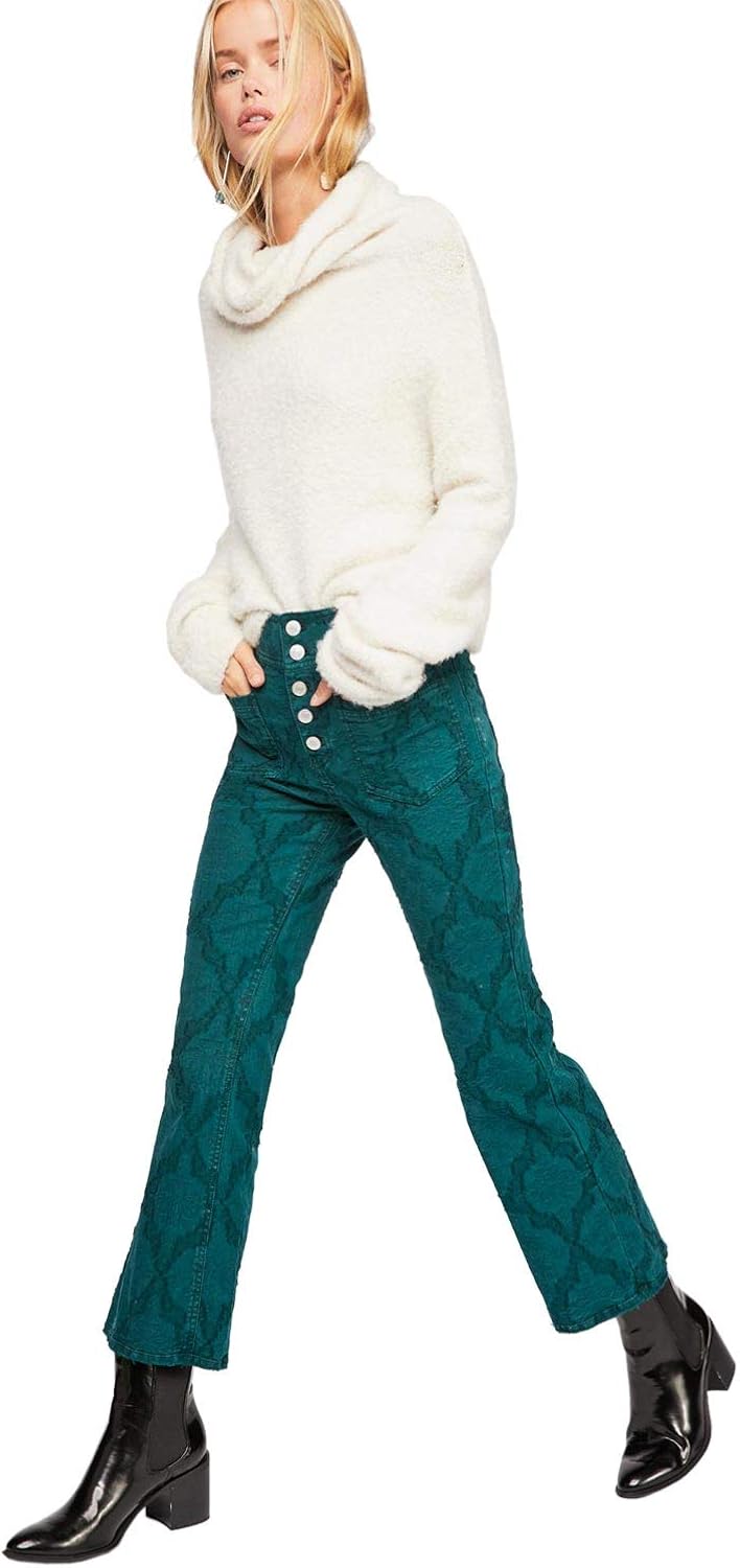 free people green jeans