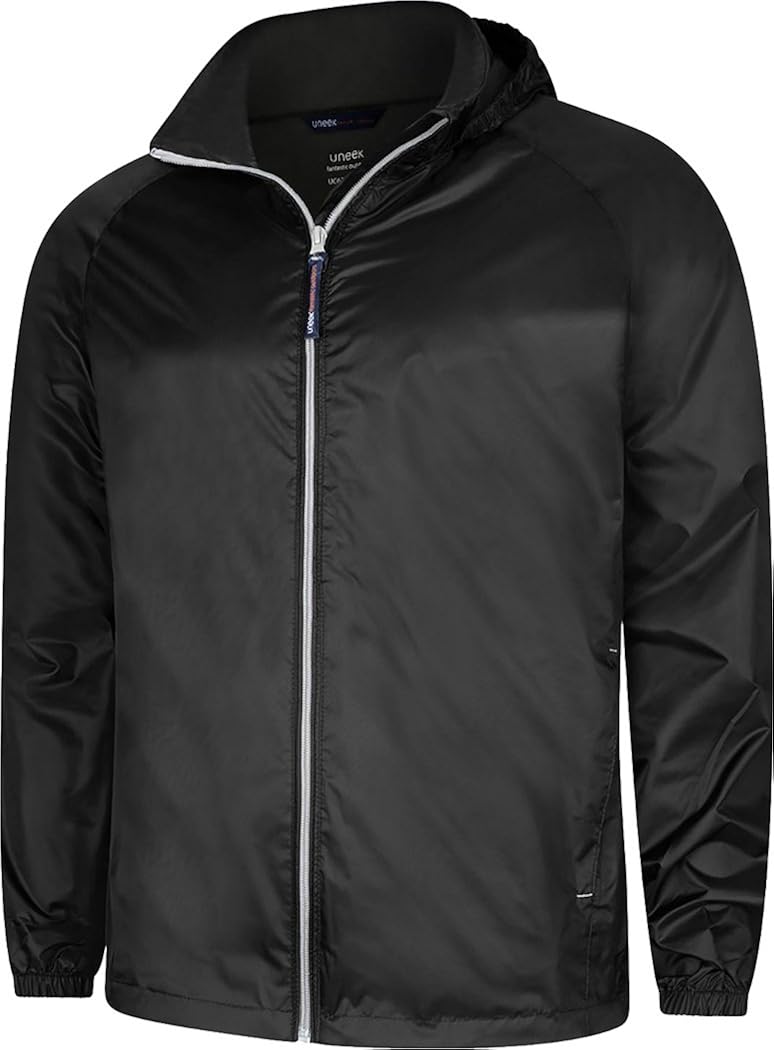 Uneek UC630 Mens Active Jacket Full Zip 100 Nylon Waterproof Coat Size
