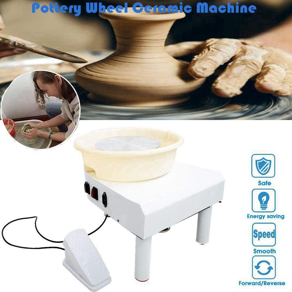 T/&ouml;pferscheibe 32cm T/&ouml;pferscheibe 250W Optionales elektrisches T/&ouml;pferscheibe DIY 0~300r min Tonwerkzeug T/&ouml;pferscheibe Formmaschine DIY Keramik Formwerkzeug Caredy Elektrische T/&ouml;pferscheibe