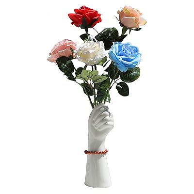 Buy Lucakuins Human Body Arm Ceramic Vase Dried Flowers Living Room Flower Arrangement Decoration White Vase Home Decor Office Hydroponic Ornaments Online In Turkey B08yydsync