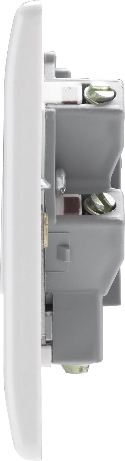 BG Electrical Unswitched Fused Spur Connection Unit, Double Pole, Round Edge, Nexus 800 Series, White Moulded, 13A, 854 - Image 4