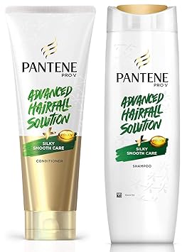 Pantene Advanced Hair Fall Solution Silky Smooth Care Conditioner, 180 ml & Pantene Advanced Hair Fall Solution Silky Smooth Care Shampoo, 340 ml