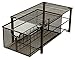 Deco Brothers Stackable Pull Out Cabinet Sliding Basket with Dividers, Large, Bronze