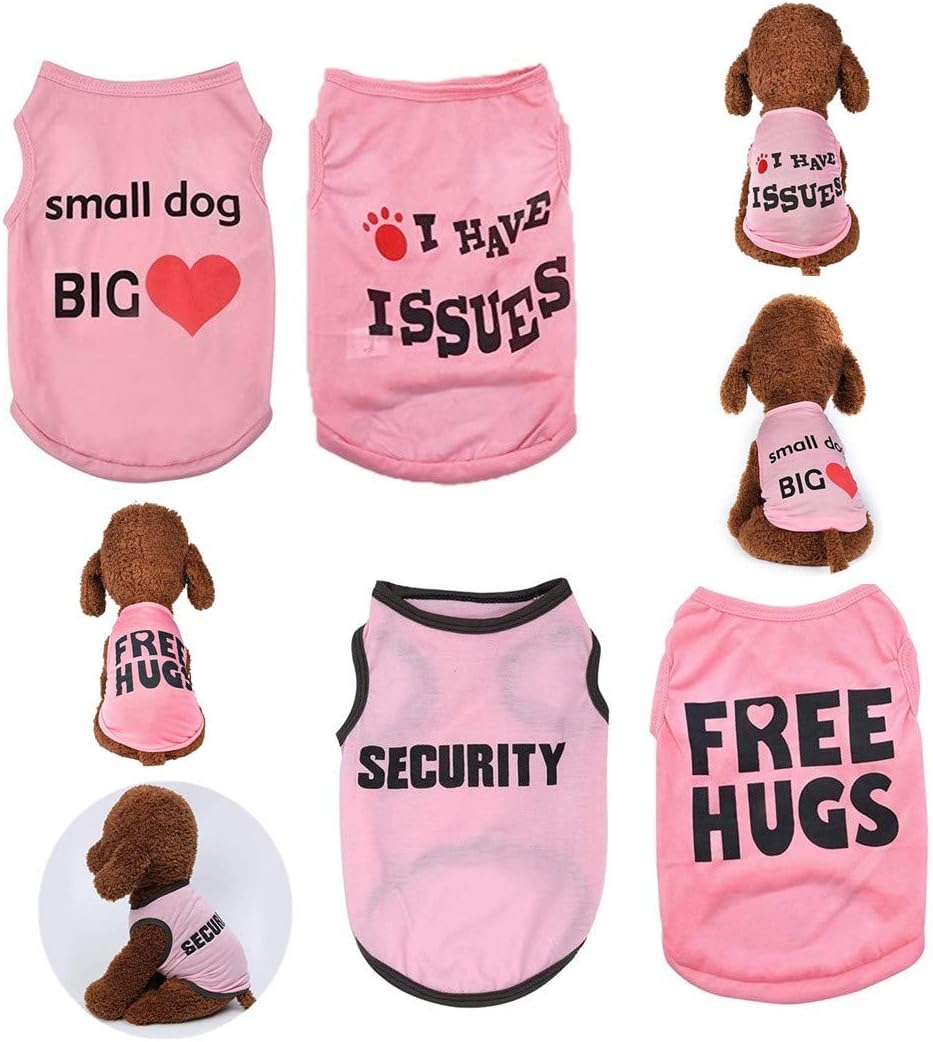 Yikeyo 4 Pack Dog Clothes for Small Dogs Girl Yorkie