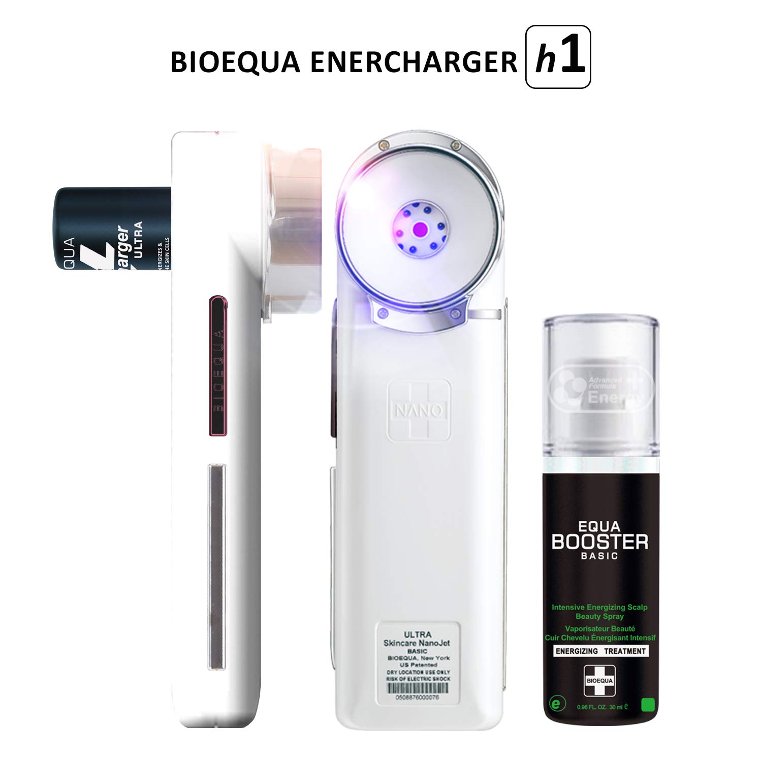Hair Regrowth Hair loss Treatment - BIOEQUA Enercharger (H1) Cold Ion Charging Scalp Revitalization Technology for Boosting Follicles Vitality and Regaining Hair Density for Men and Women : Beauty