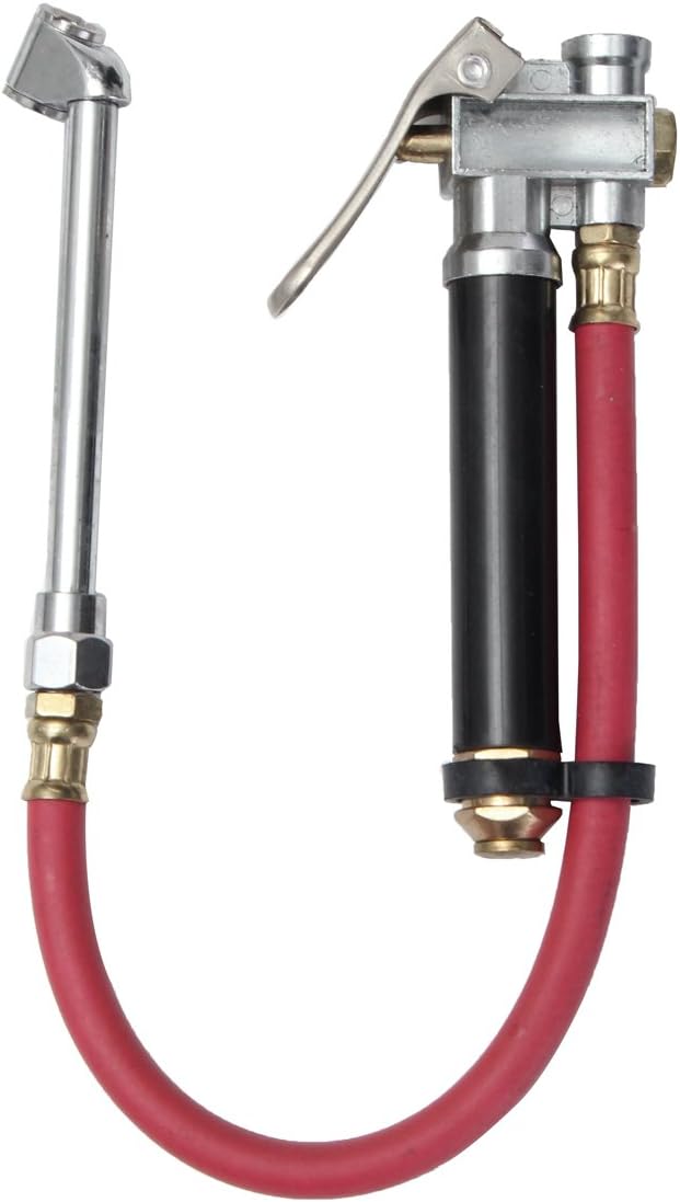 Air Tire Pressure Filler Fill Inflator Gauge Dual Chuck Air