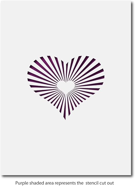 Craftstar Sunburst Herz Schablone Gross Wiederverwendbar Mylar Herz Vorlage A1 Amazon De Kuche Haushalt Wohnen