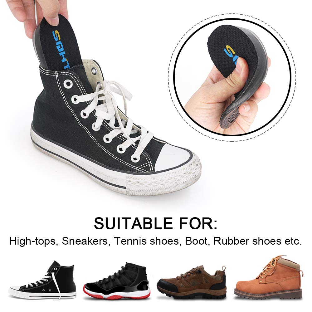 SQHT\'s Height Increase Insoles - Heel Shoe Lift Inserts for Achilles Tendonitis and Leg Length Discrepancy, Heel Cushion for Men & Women (0.6\'\' Height)