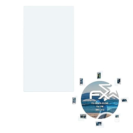 atFoliX Schutzfolie kompatibel mit VW RNS 310 Panzerfolie, ultraklare und stoßdämpfende FX Folie (3X)